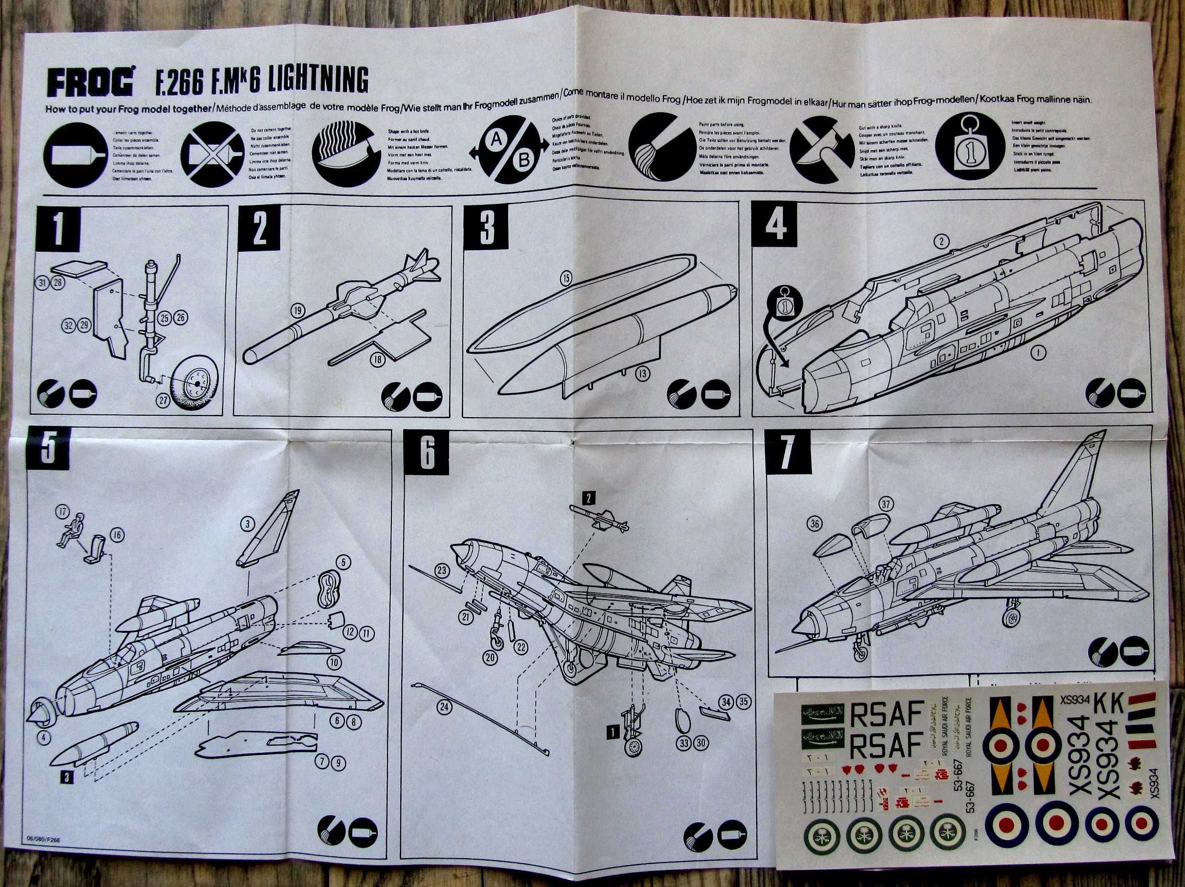 B.A.C. Lightning F - 6 , 1:72, Frog, Vintage