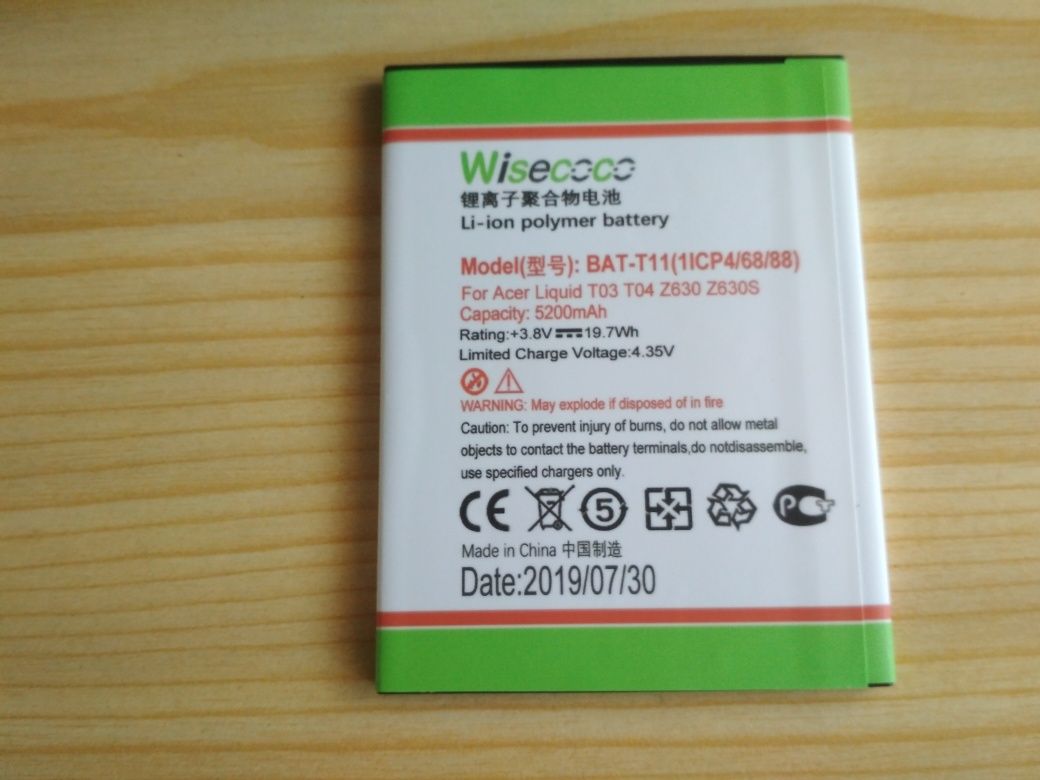 Bateria telemóvel acer BAT-T11, 5200mAh