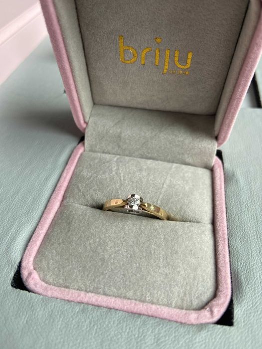 Złoty Pierścionek Amazing Briju z Brylantem