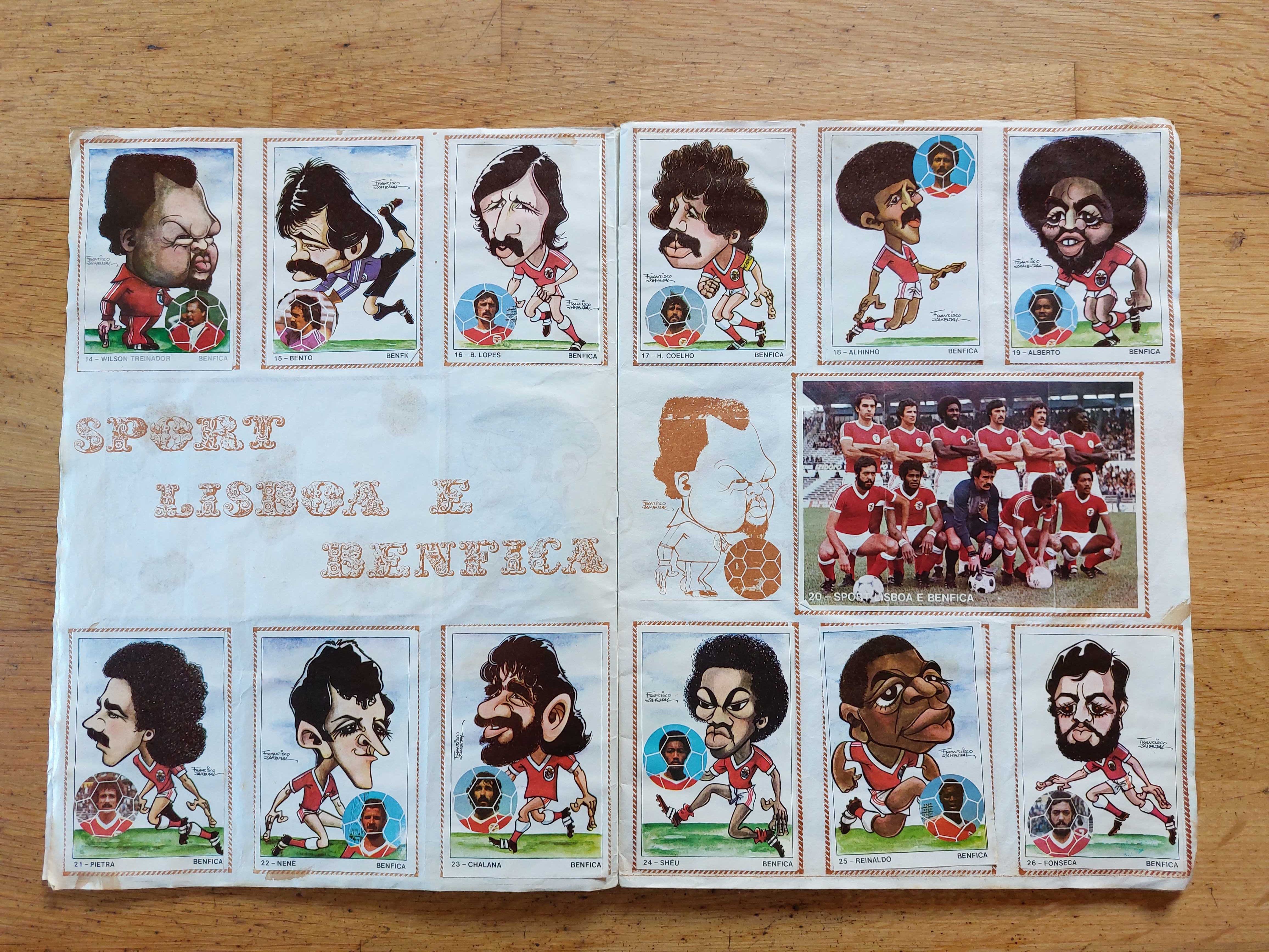 Caderneta de cromos "Arte e futebol 79/80" Completa