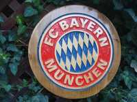 Bayern Monachium Ręcznie rzeźbione logo w drewnie. UNIKAT