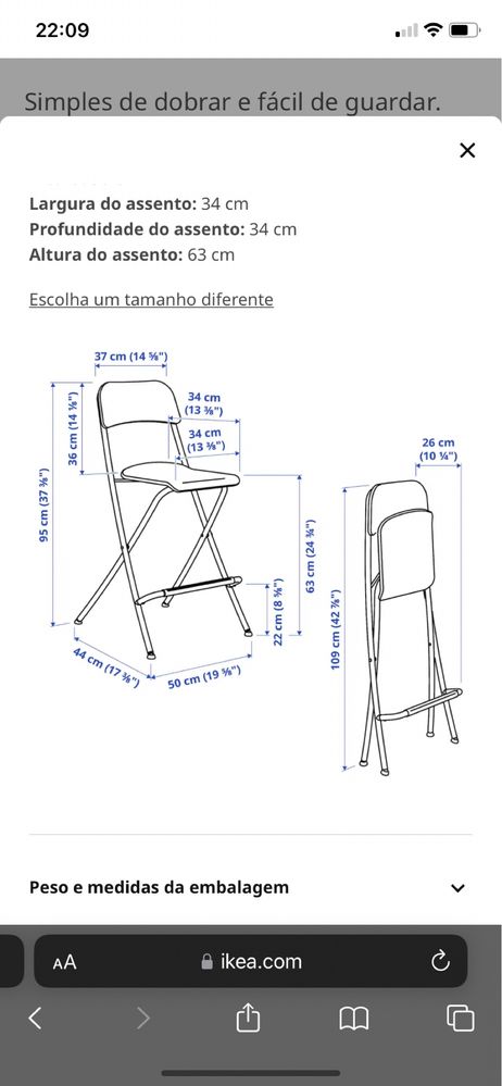 Cadeira alta IKEA c/ encosto