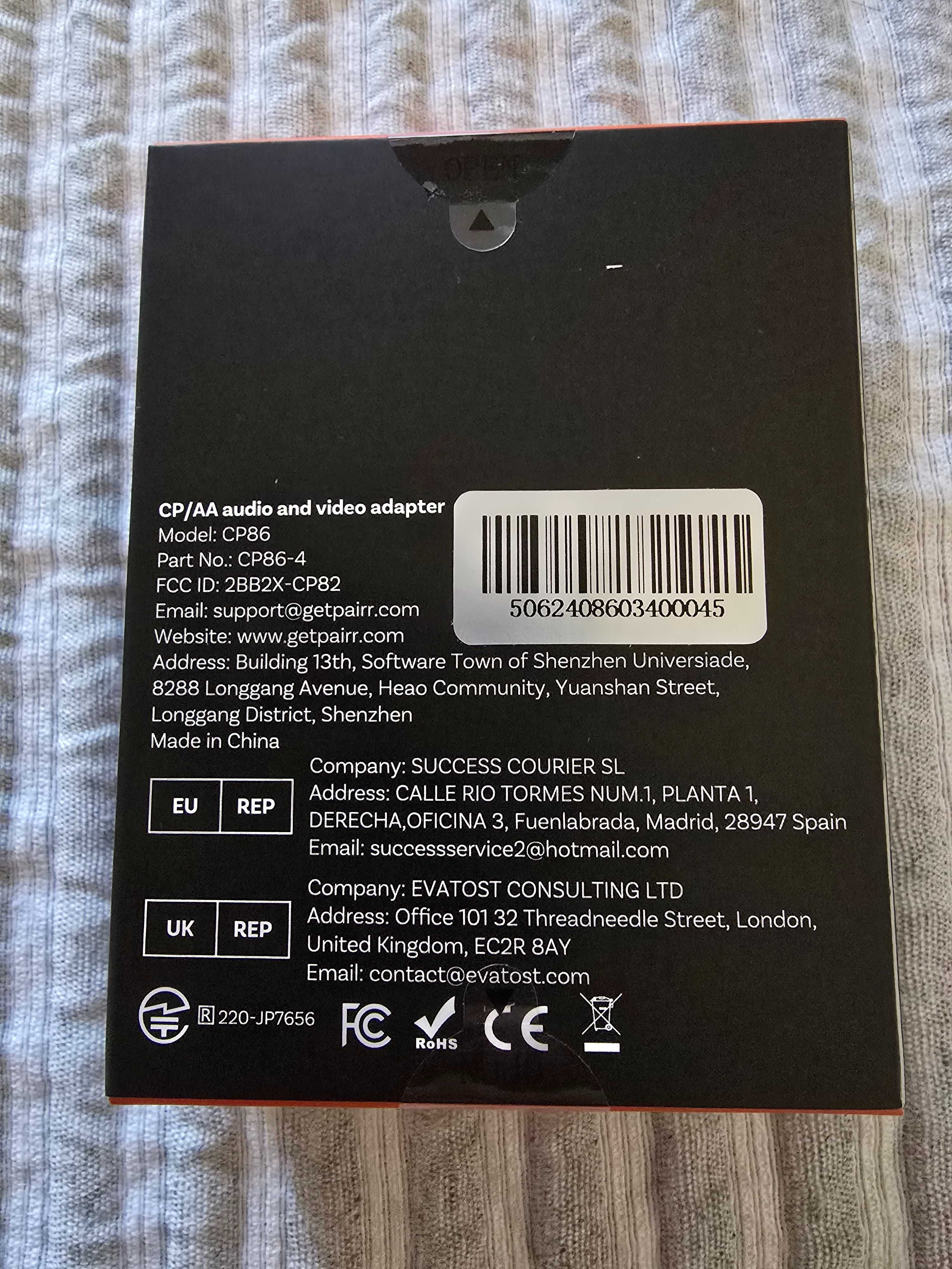 Adaptador WiFi para Android Auto e Carplay