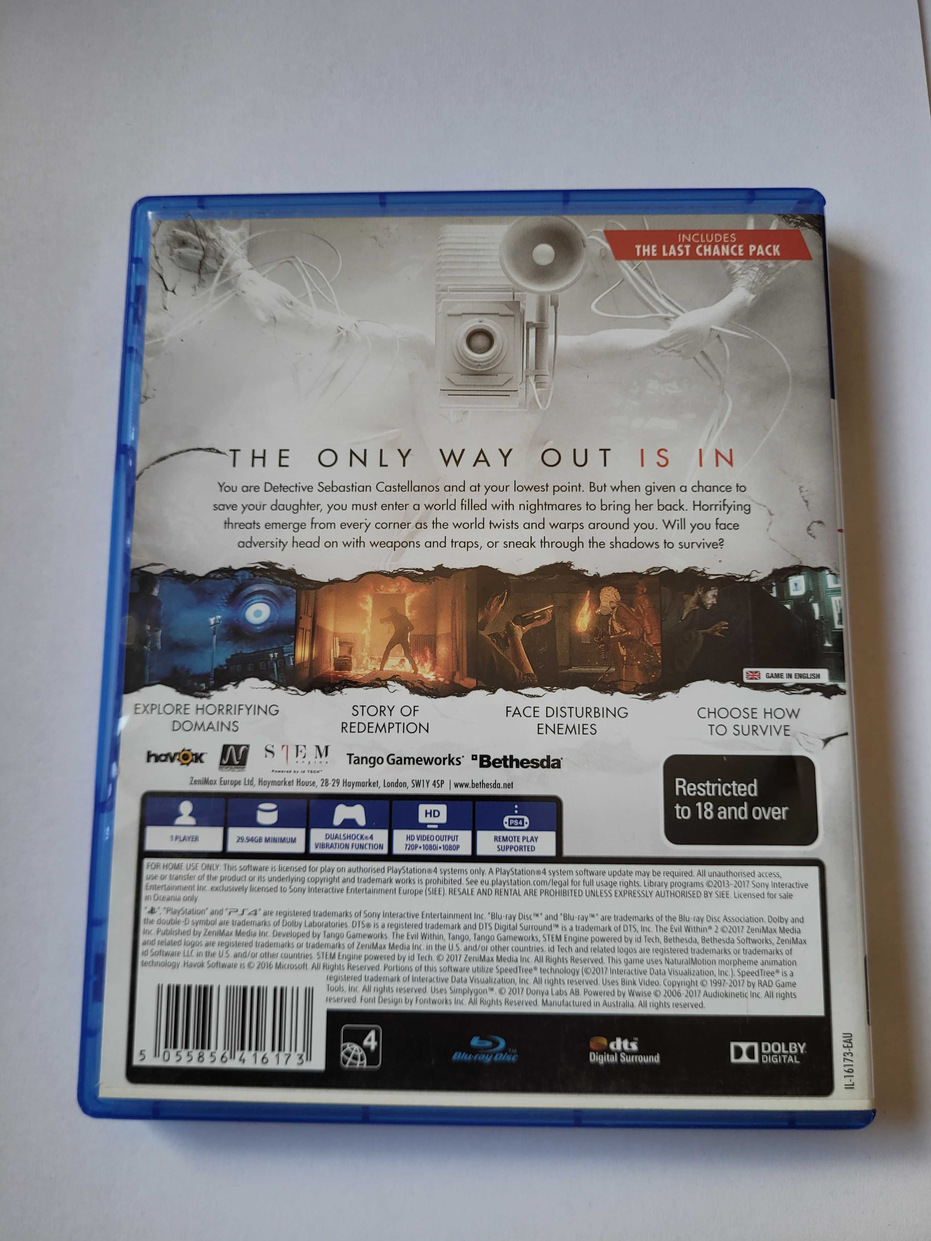 The Evil Within 2 ps4, playstation 4