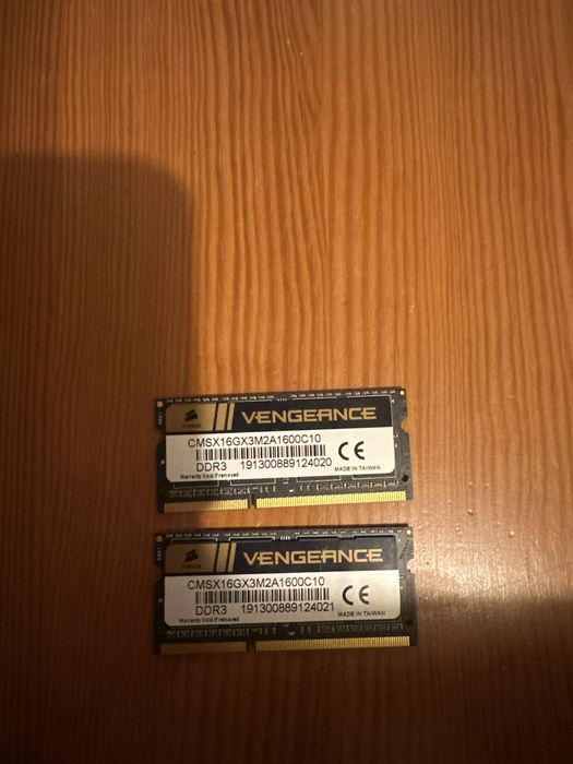 Ram Corsair Vengeance 2x8 gb 16 gb dual channel 1600 mhz do laptopa
