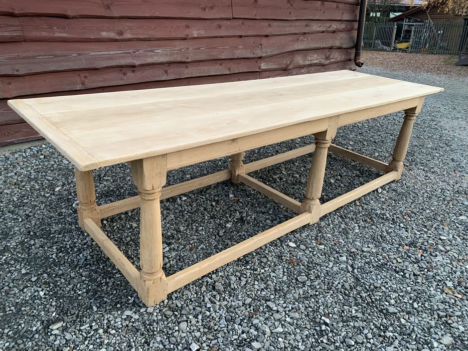 Stół lity dębowy oczyszczony surowy DUŻY 290 cm