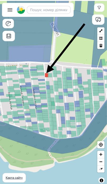 Продам земельну ділянку 0.0466 га Куражин біля річки Дністер