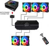5x wentylator uphere rgb led 120x120mm z pilotem