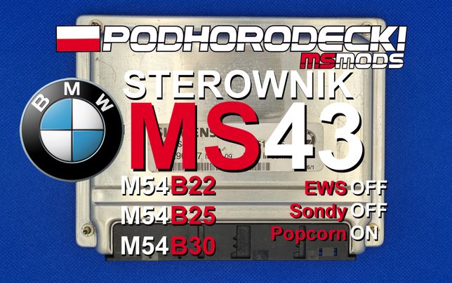Sterownik BMW E46 E39 330 MS43 M54B30 M54B25 M54B22 EWS off 4x Sondy