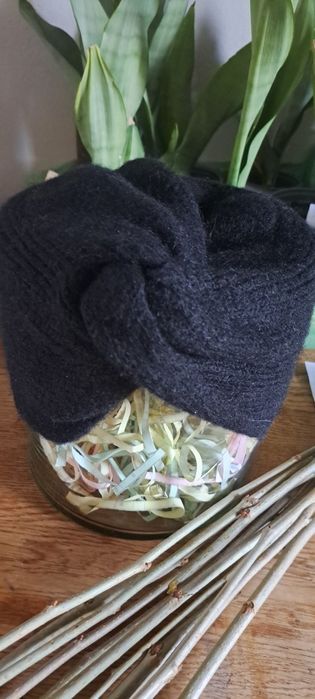 Czapka turban czarna