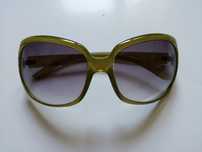 ORSAY okulary damskie przeciwsloneczne khaki zielone oliwkowe muchy
