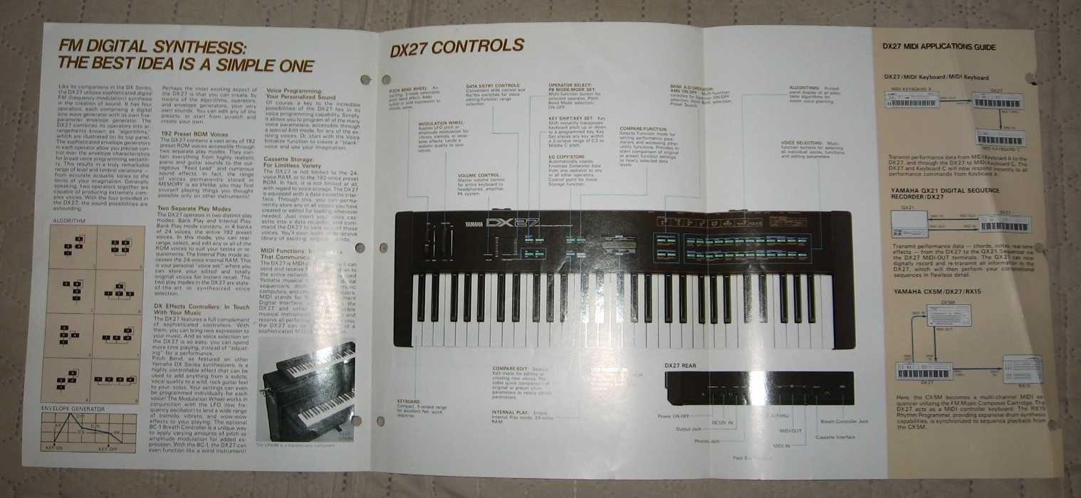 Yamaha DX27 - broszura, prospekt