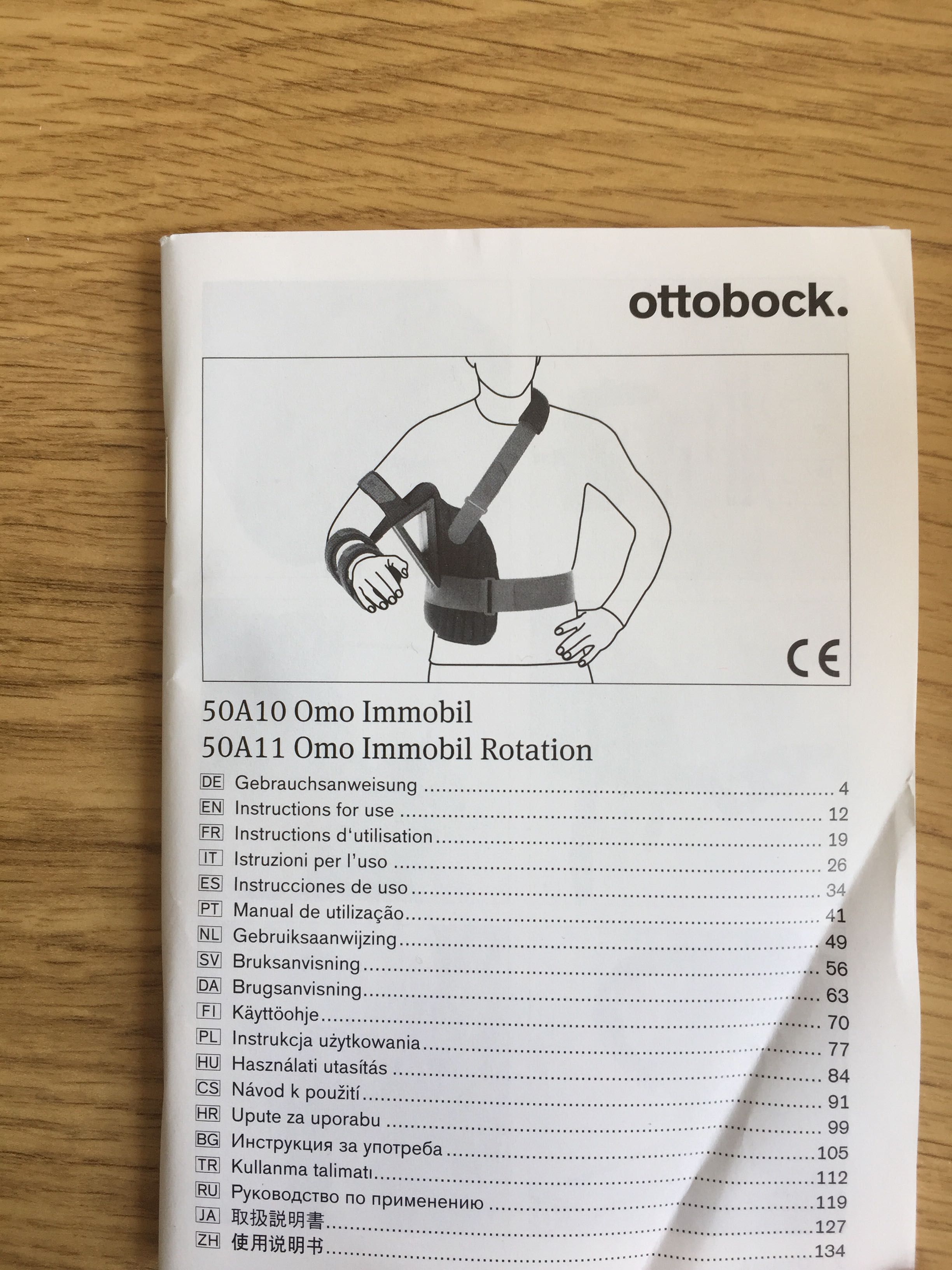 Ottobock Orteza stawu barkowego (50A19; 50A11 Omo Immobil Rotation)