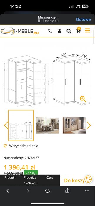 Szafa używana roczna śląsk