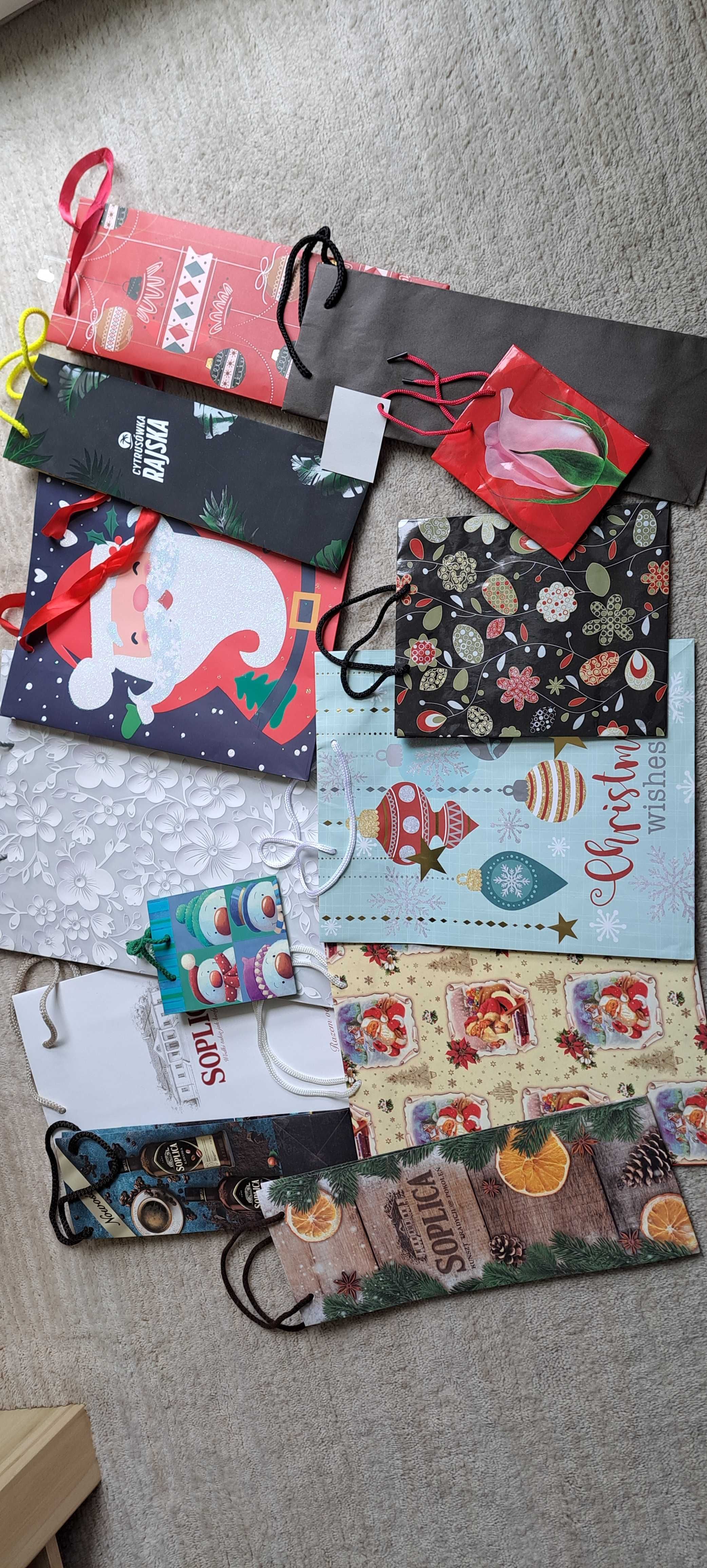 Torba papierowa,  torebki na prezenty,  różne rodzaje, zestaw 13 sztuk