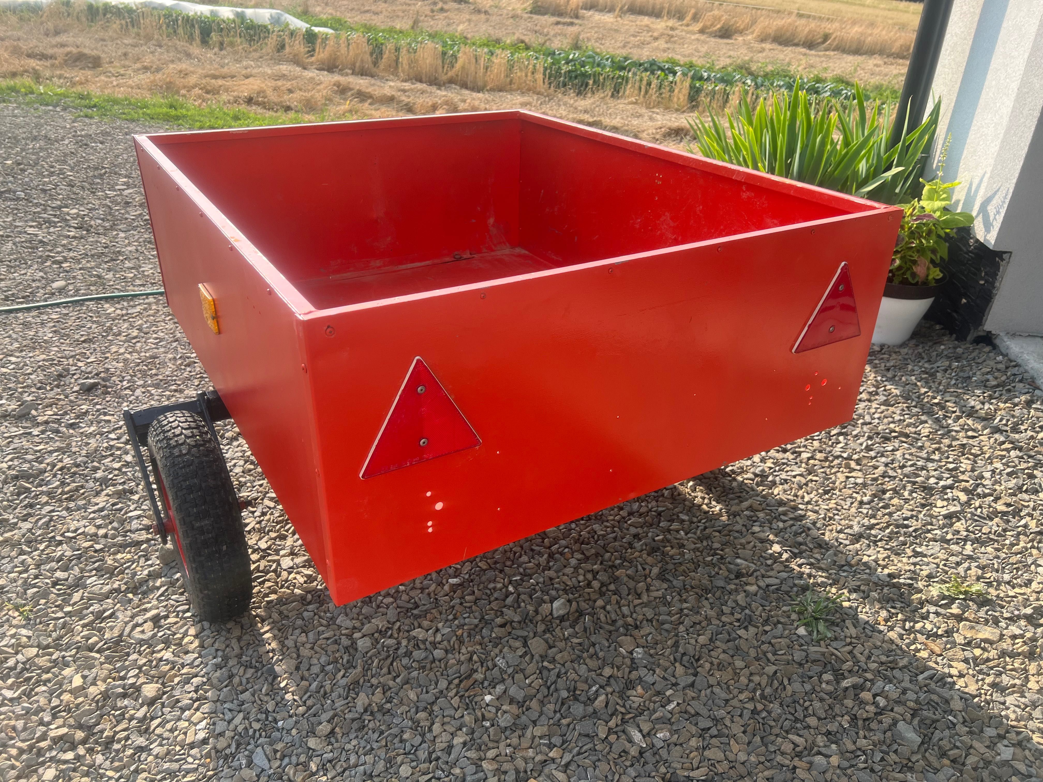 Przyczepka do traktorka kosiarki quada 115x95x38 mocna solidna
