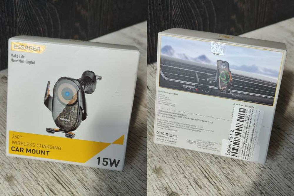 Ładowarka indukcyjna samochodowa / Uchwyt na telefon (ESSAGER A6)