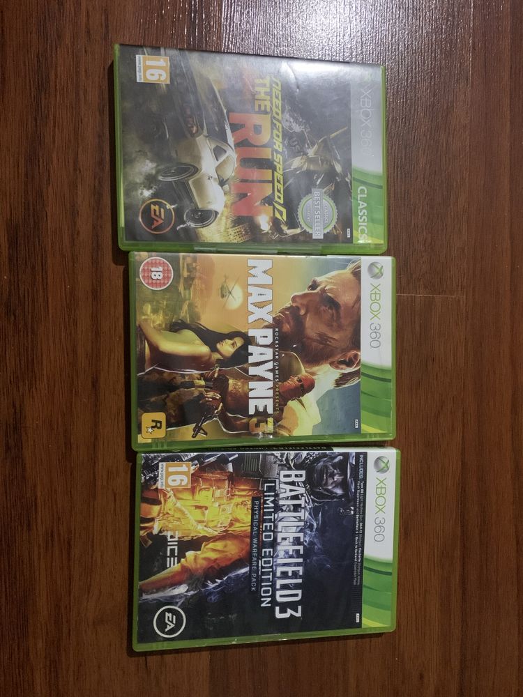 Gry xbox 360 elite stan idealne max payne3 nfs run battlefield 3 limit