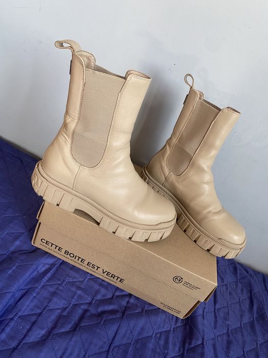 Wysokie botki, sztyblety, trapery Gino Rossi skóra naturalna roz. 38