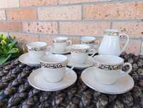 zestaw filiżanek espresso porcelana PRL Pruszków
