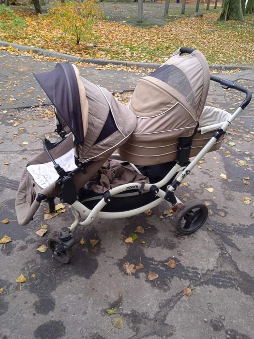 Коляска складна дитяча Коляска zoom для двійні або близнят