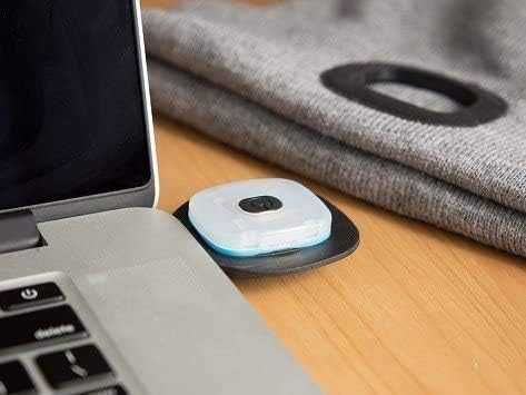Czapka z latarką LED czołówka ładowanie USB ip44 ciepła szara