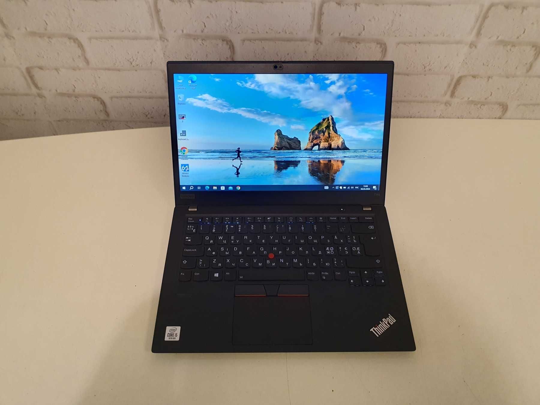 Ноутбук Lenovo T14S ∎i5-10210U∎IPS∎DDR4-16GB∎SSD-256GB∎HDMI∎Type-C∎веб