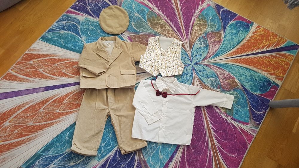 Garnitur zestaw strój na chrzest chrzciny ślub uroczystość