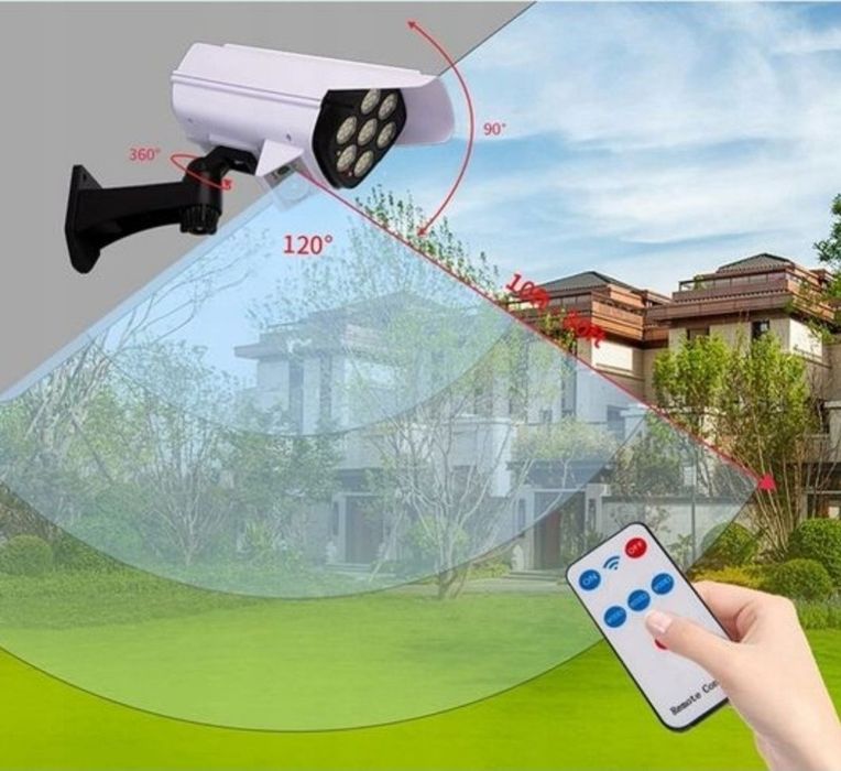 Lampa solarna Led Atrapa Kamera. Czujnik ruchu/zmierzchu. Zewnętrzna