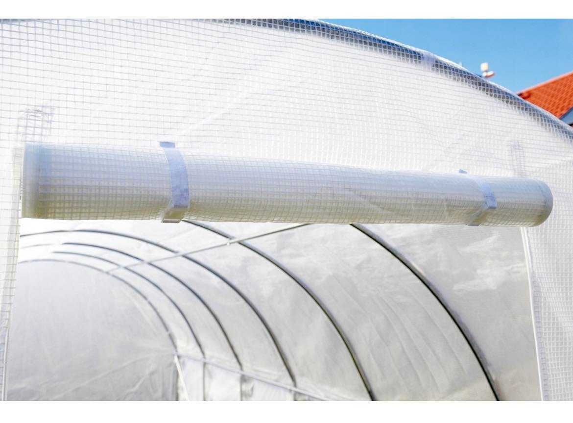 Tunel Ogrodowy Funfit Garden Foliowy UV-4 18m2 6x3x2cm. kolor BIAŁY