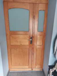 Drzwi drewniane  wewnętrzne dwuskrzydłowe
