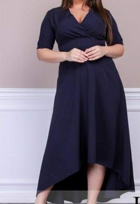 Плаття довге синє