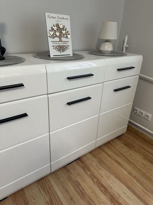 Komoda fever biały połysk BRW 150 cm