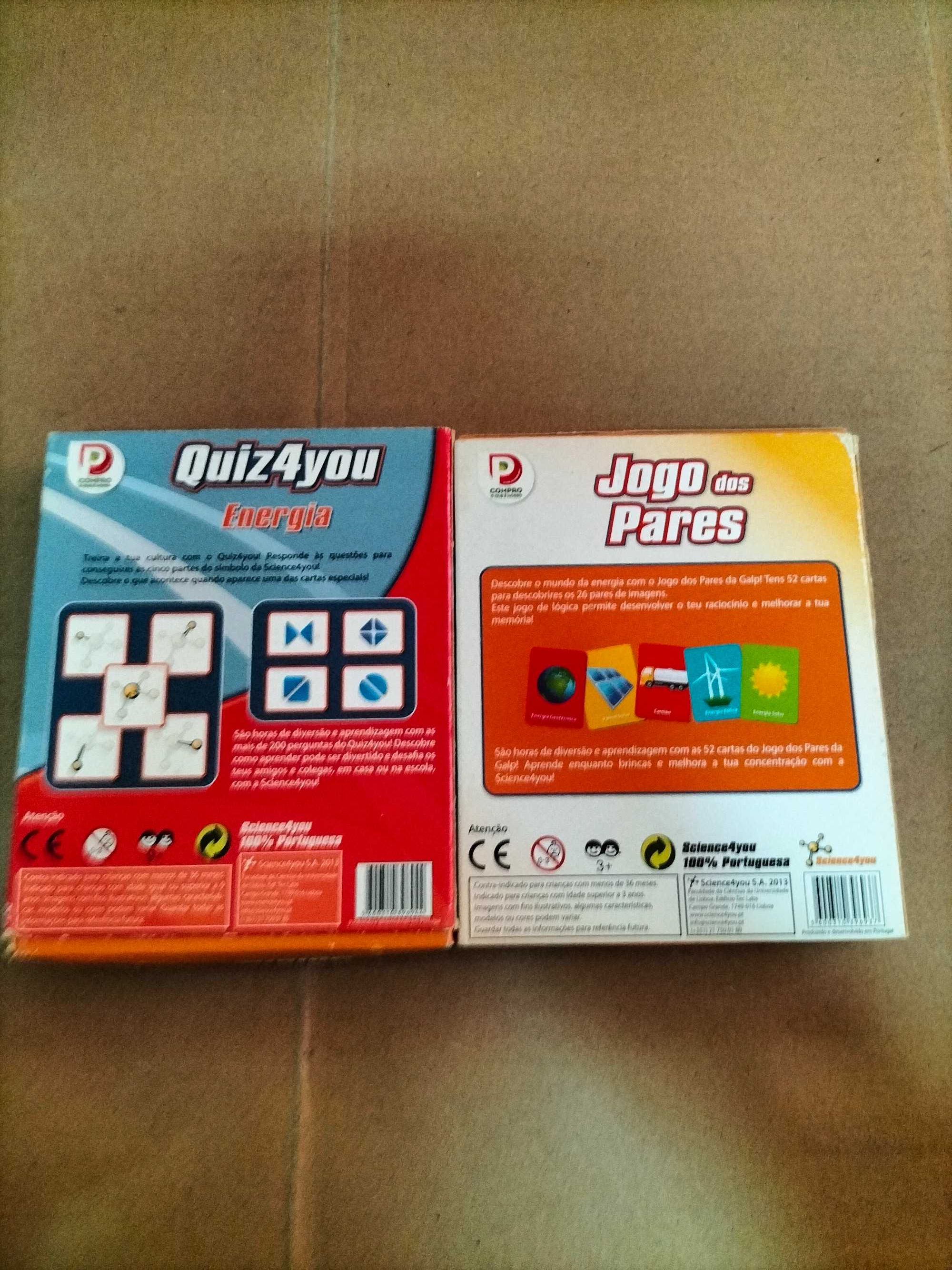 Jogo Quiz 4 you energia+ jogo de pares novos