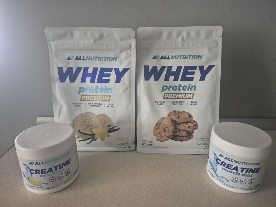 Zestaw 2x białko + 2x kreatyna allnutrition
