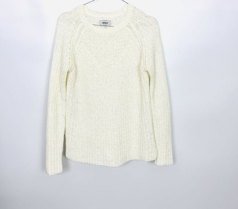 Kremowy sweter o luźnym splocie S 36 Only