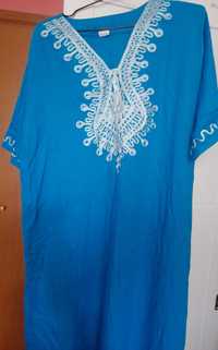 Sukienka Tunika turkus Indie Half Sleeves rozm L