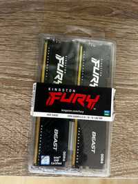 Модуль памяти Kingston Fury DDR4 16GB 2x8GB 3200MHz Beast Black