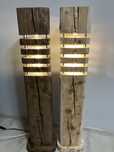 Lampa podłogowa drewniana