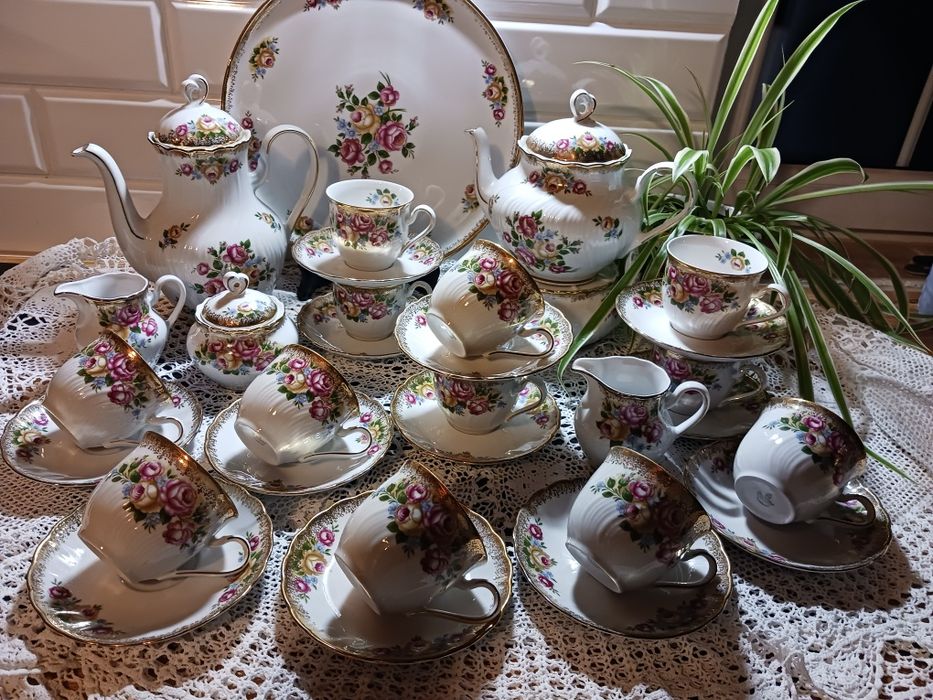 Winterling 12 osob serwis kawowy porcelana kwiaty