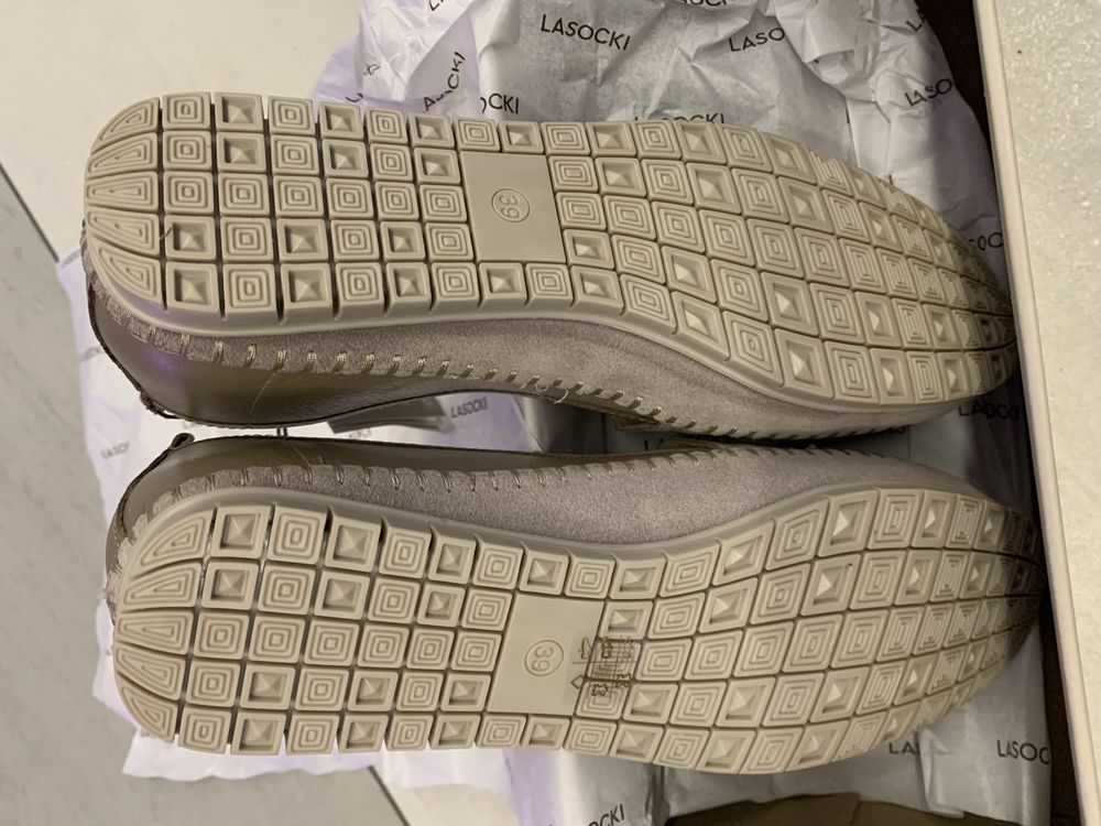 Skórzane mokasyny/espadryle Lasocki a la barefoot r 39