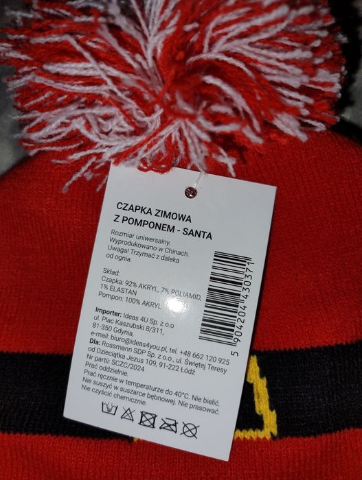 Czapka zimowa święta sesja świąteczna Eloy Rossman nowa