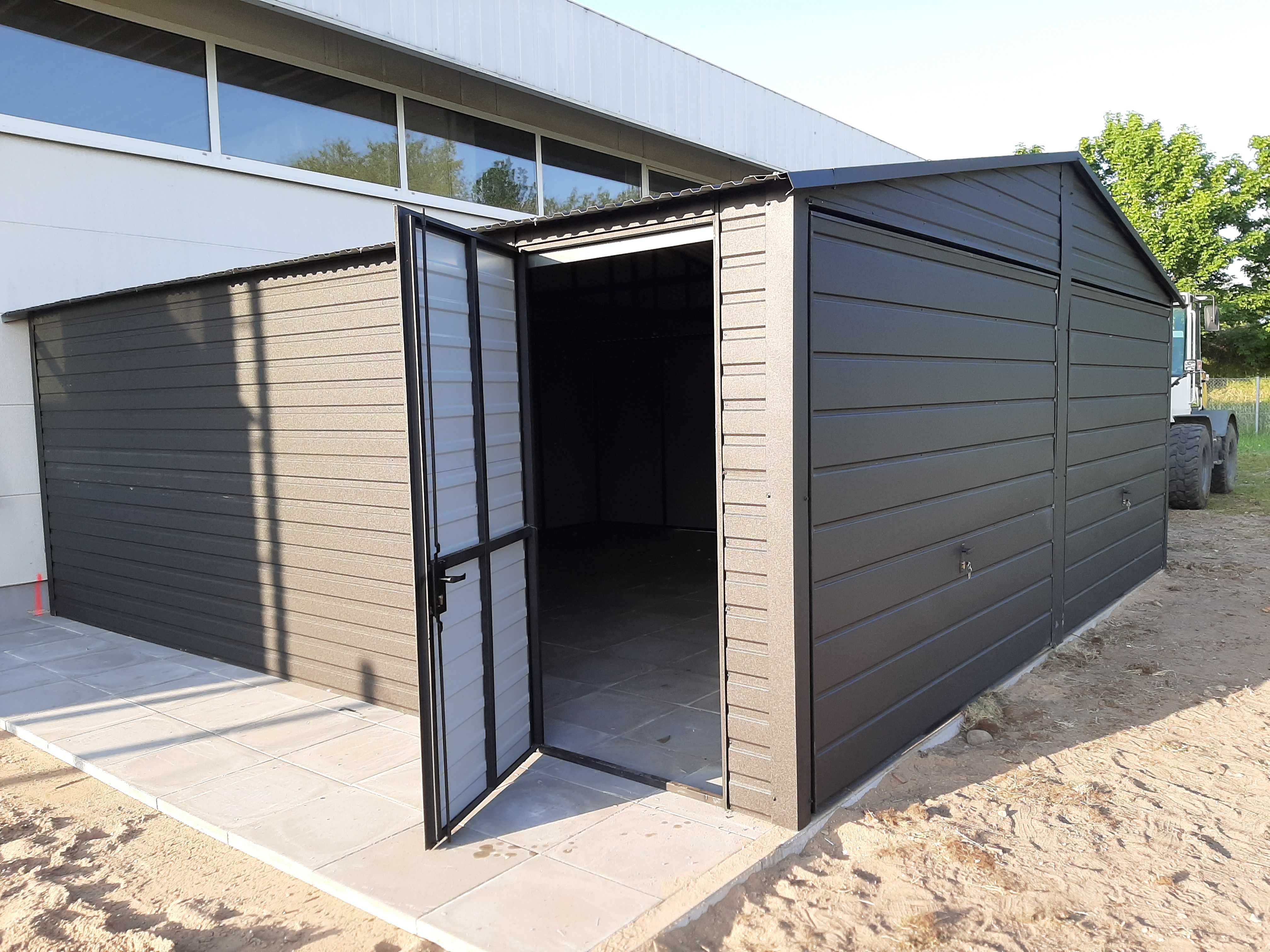 TYPOWY Garaż Blaszany 6x6 - PRODUCENT - Garaże Blaszane - Maj-Blach
