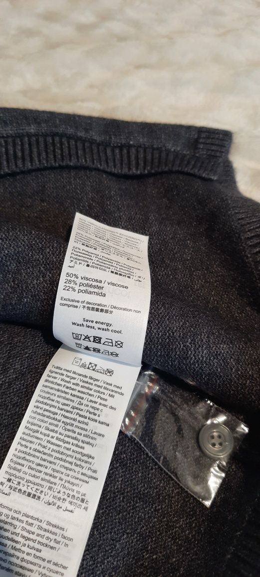 Szary kardigan na jeden guzik Gina Tricot rozmiar L