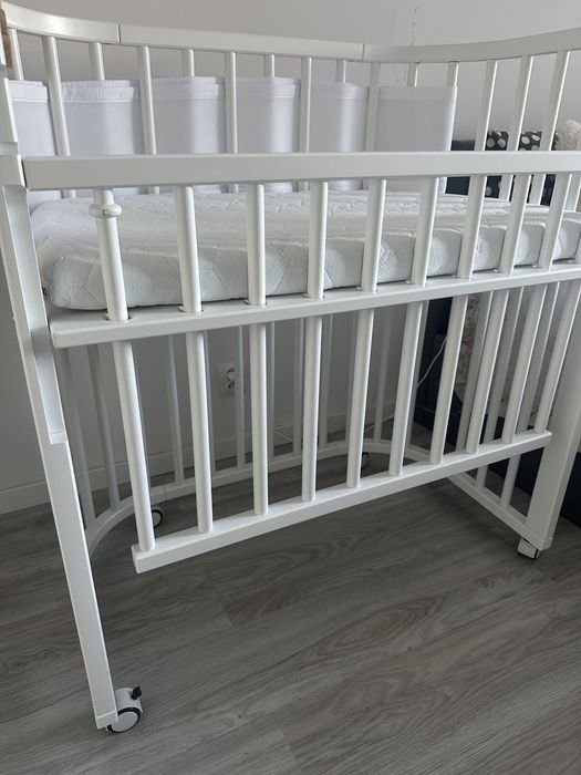 Lóżeczko dostawne Babybay boxspring comfort z dodatkami