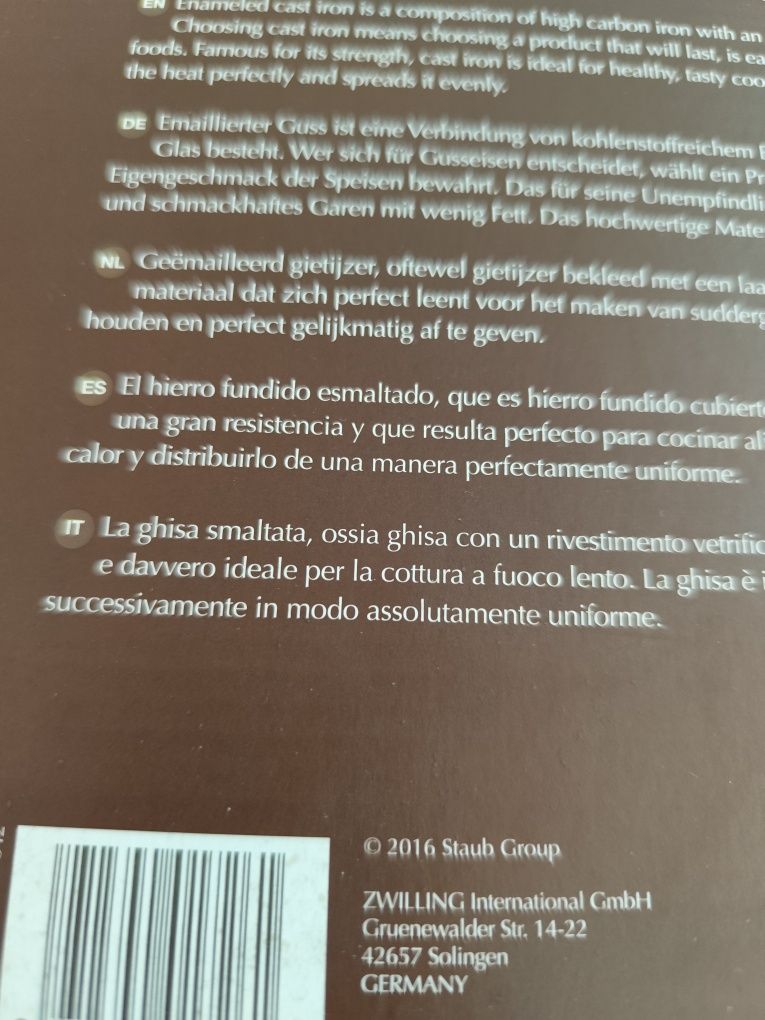 -60 % Nowa patelnia żeliwna Fontignac by Staub sklep 600 zl indukcja