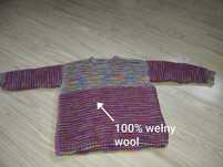 Wool handmade Sweter górki 100% wełna ręcznie robiony. M/L