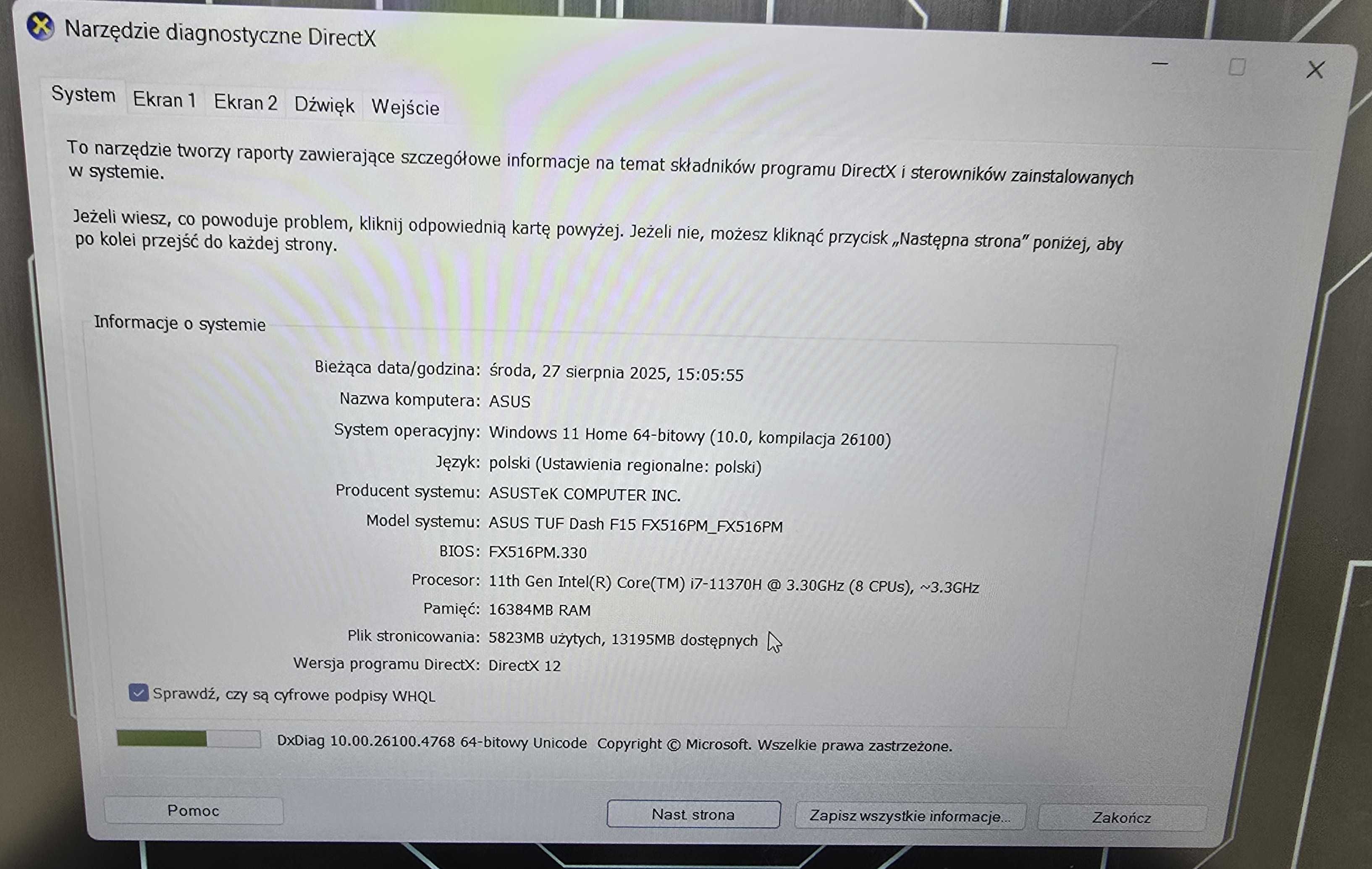 Laptop Asus TUF Dash F15