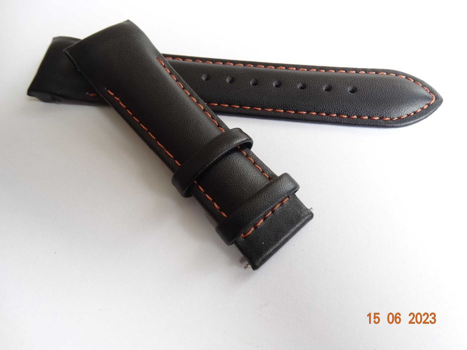 Pasek skórzany do zegarka Tissot Couturier 22mm czarny