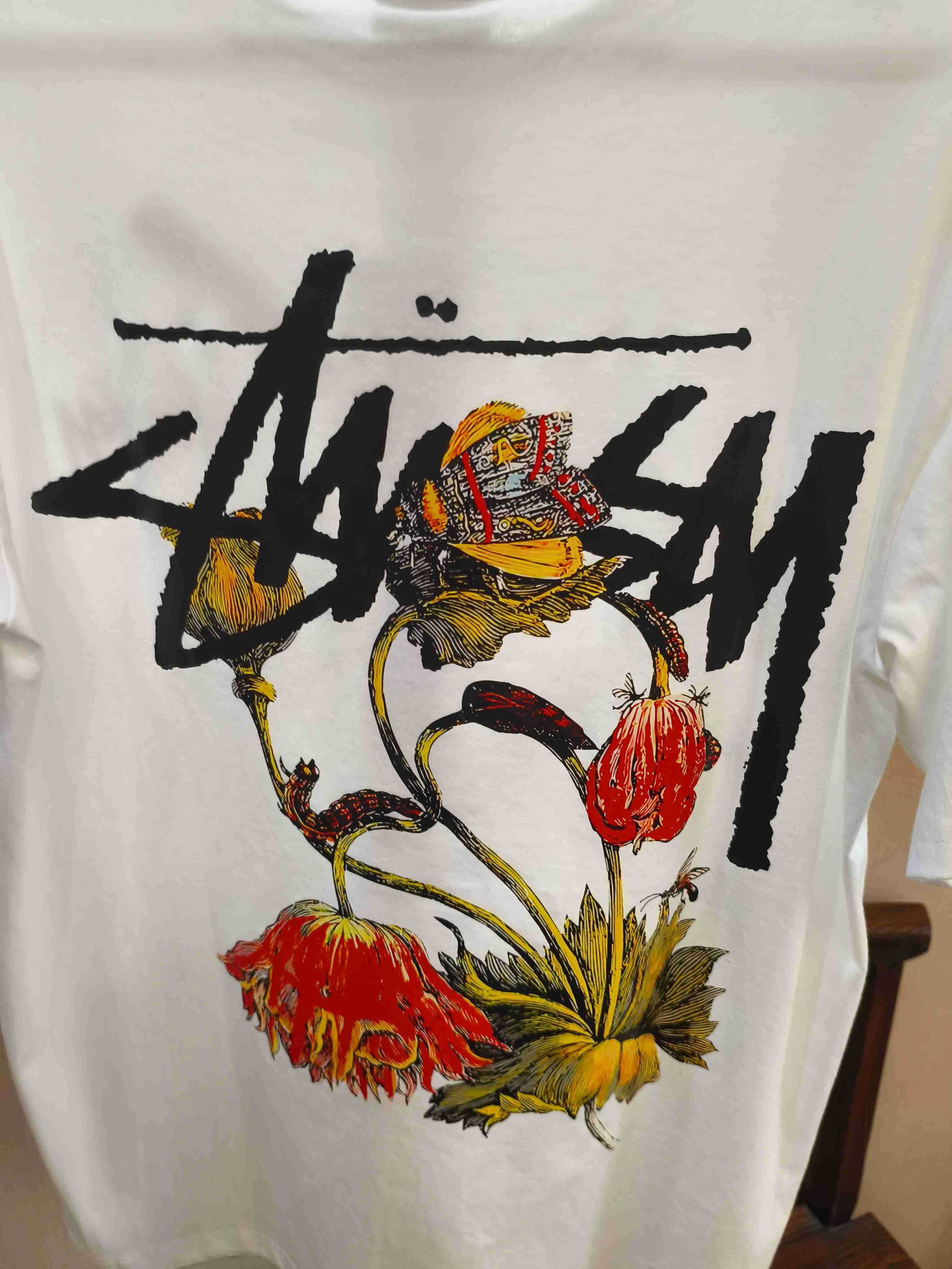 Męska biała koszulka Stussy Summer Casual, rozmiar M